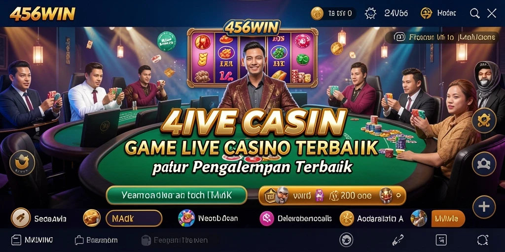 Tampilan gameplay Live Casino yang mendebarkan di 456WIN.