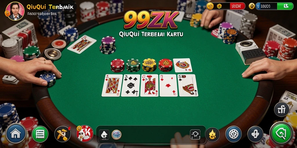 Screenshot gameplay 99ZK menampilkan aksi QiuQiu yang seru.