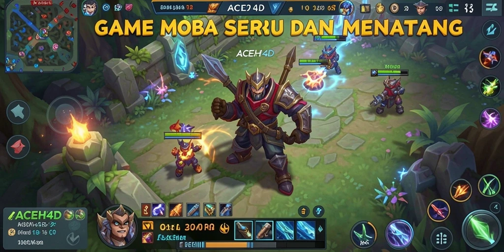 Screenshot gameplay <strong>ACEH4D</strong> yang menunjukkan pertarungan tim yang intens.