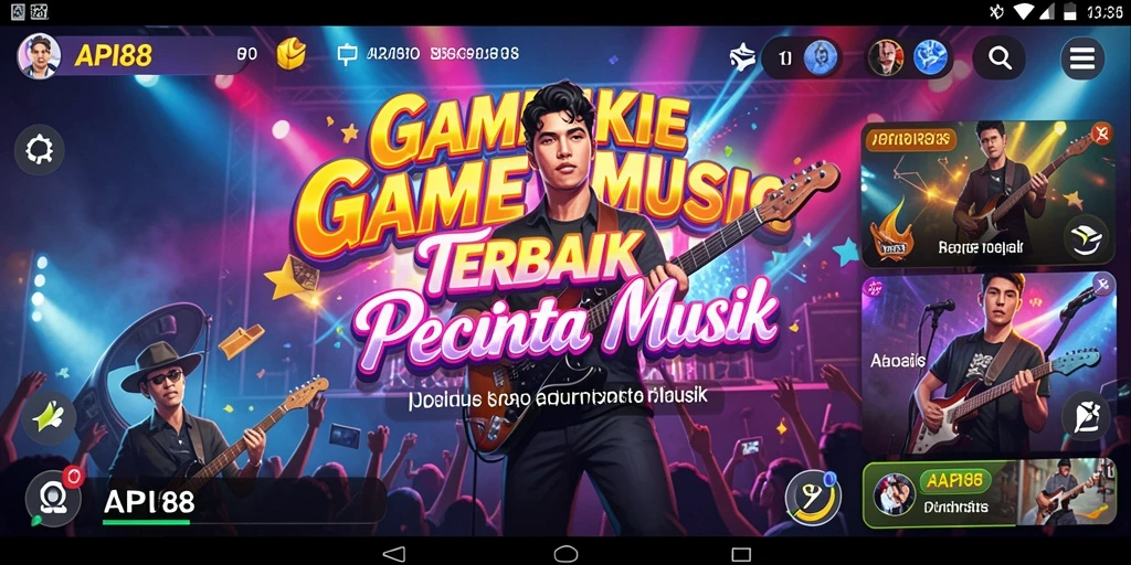 Tampilan permainan musik yang interaktif dan menyenangkan.