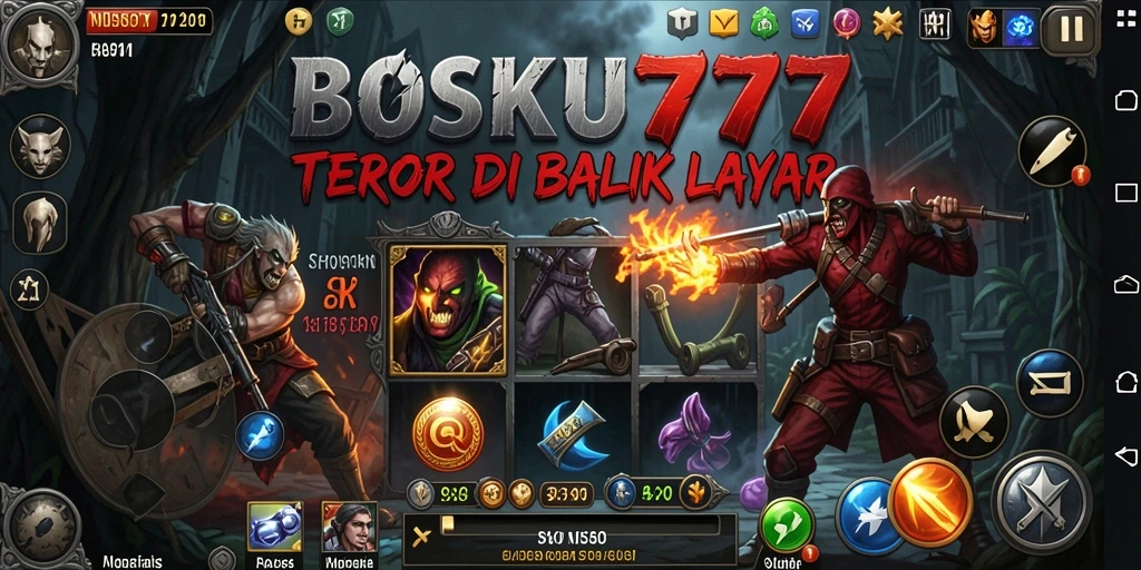 Gameplay seram BOSKU777 yang memacu adrenalin di dunia kegelapan.