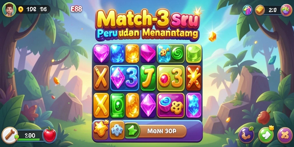 Tampilan screenshot gameplay E88 yang penuh warna dan seru.