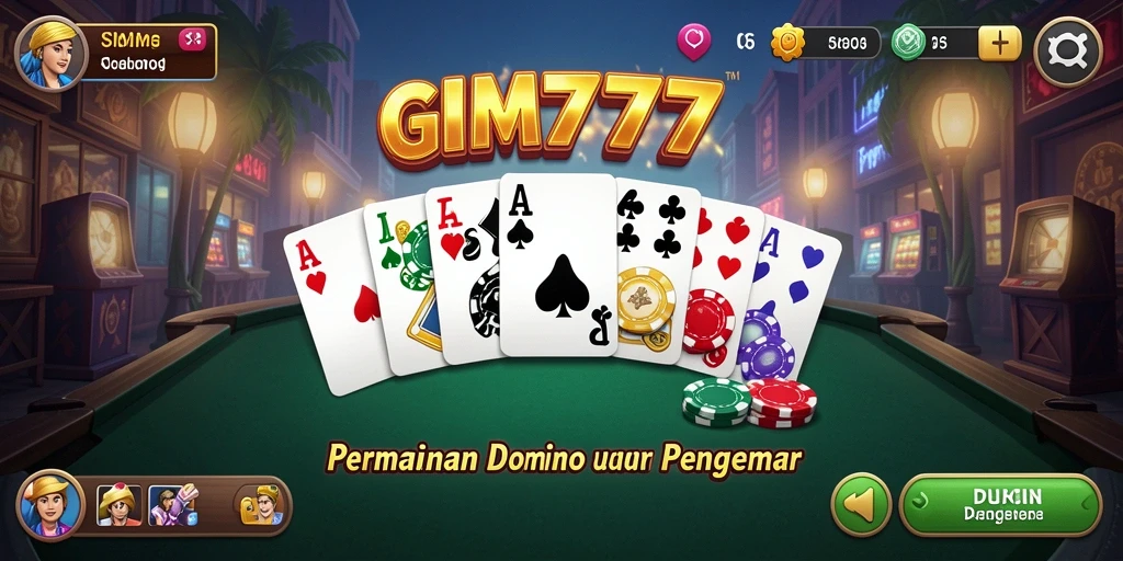 Screenshot GIM777 menampilkan gameplay domino yang menarik dan interaktif.