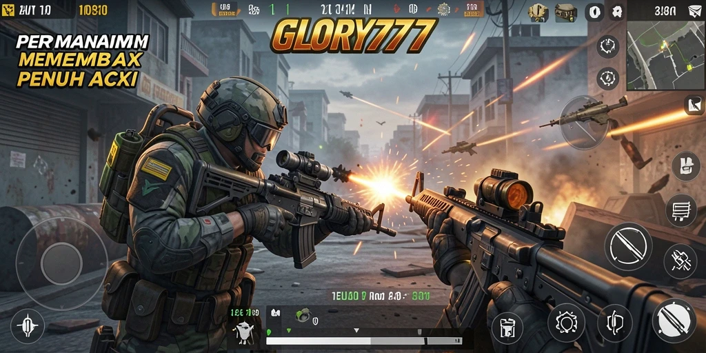 Tampilan permainan GLORY777 yang intens dan realistis.