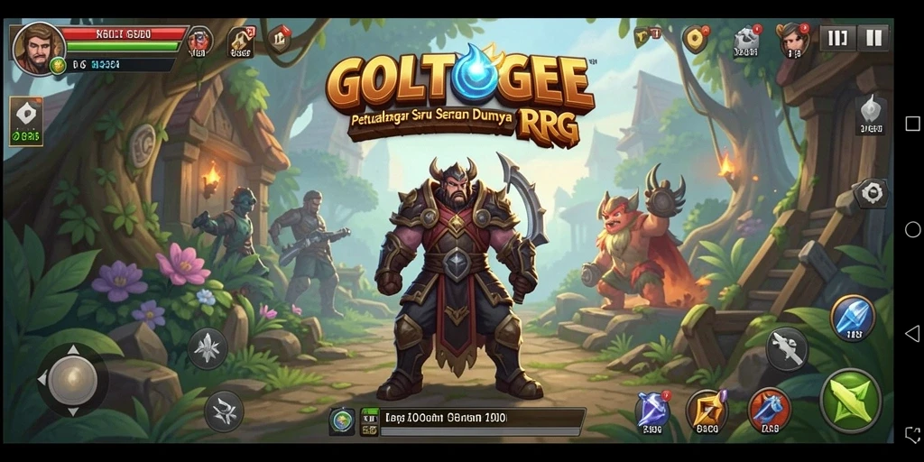 Tampilan gameplay RPG yang menarik dan penuh warna.
