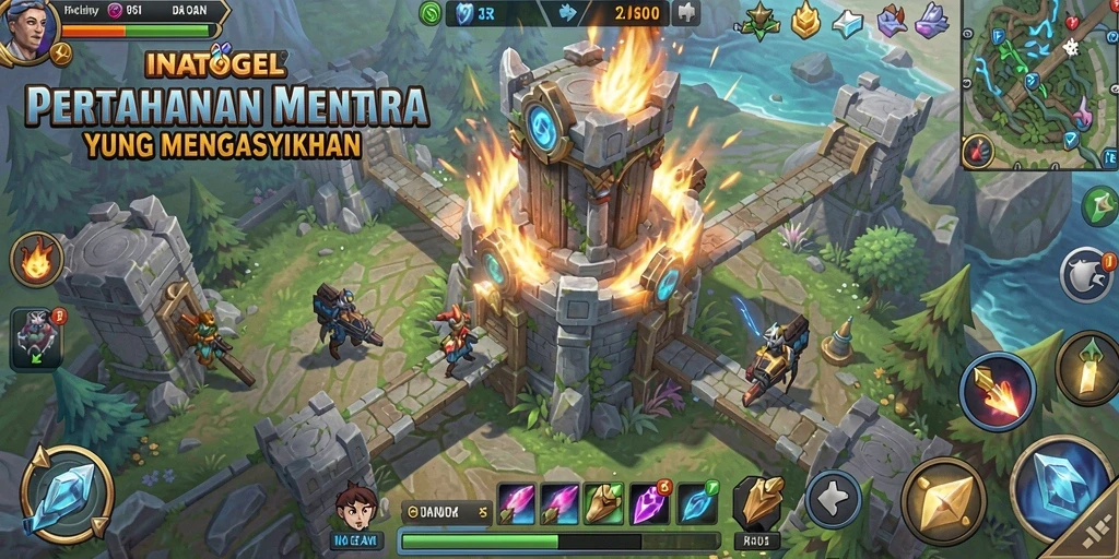 Tampilan gameplay seru dari INATOGEL yang penuh aksi Tower Defense.
