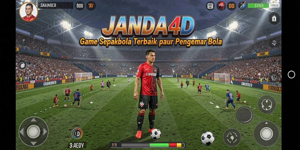 Gameplay seru sepakbola JANDA4D dengan grafis menawan.