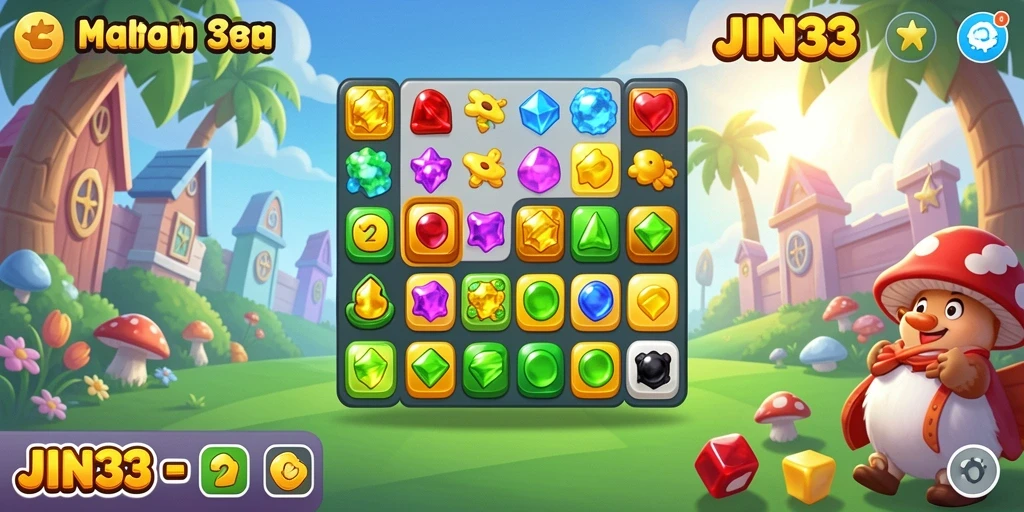 Tampilan gameplay JIN33 yang menarik dan penuh warna.