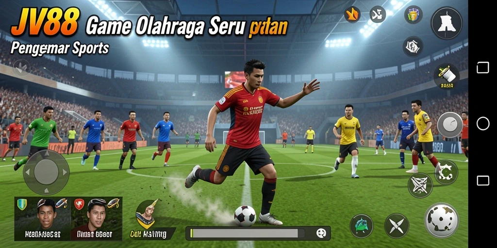 Tampilan gameplay seru dalam JV88, nikmati setiap pertandingan olahraga.