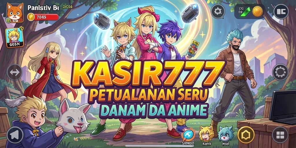 Screenshot gameplay KASIR777 menampilkan karakter Anime yang dinamis.