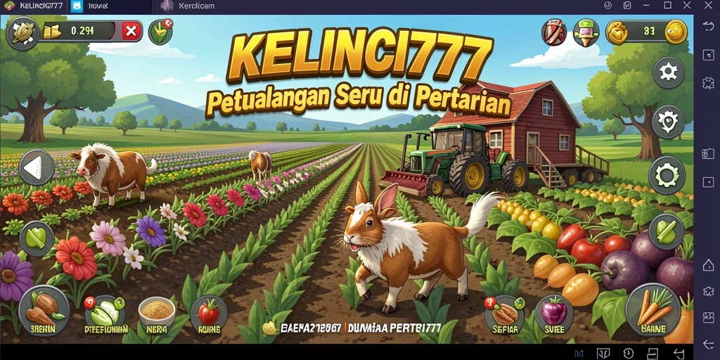 Tampilan screenshot KELINCI777 menampilkan aktivitas bertani yang seru.