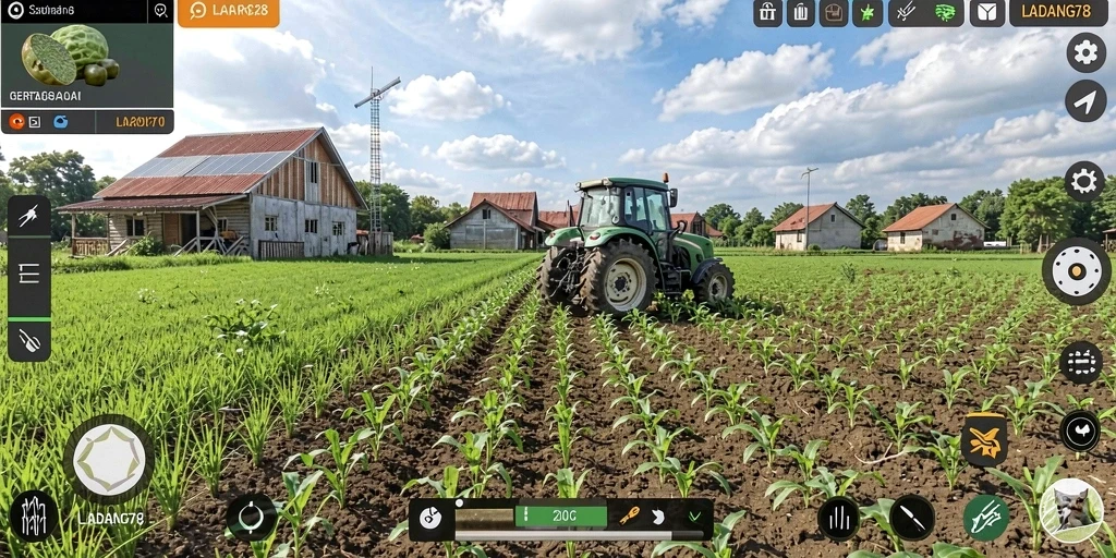 Screenshot menampilkan gameplay seru di LADANG78 dengan ladang yang memukau.