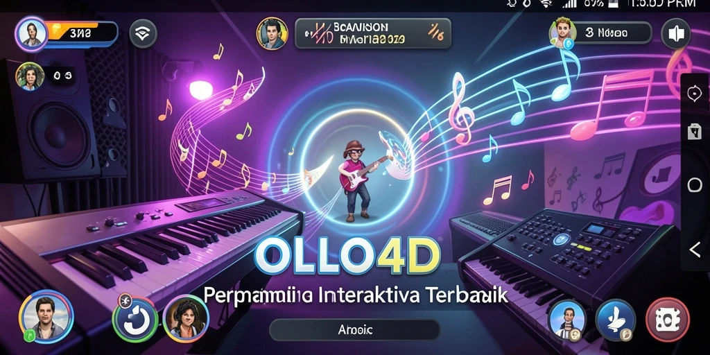 Tampilan gameplay OLLO4D dengan interaksi musik yang menyenangkan.