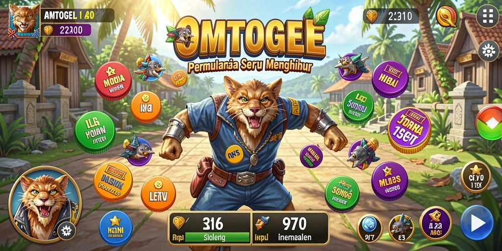 Tampilan gameplay menarik dari OMTOGEL dengan berbagai elemen simulasi.