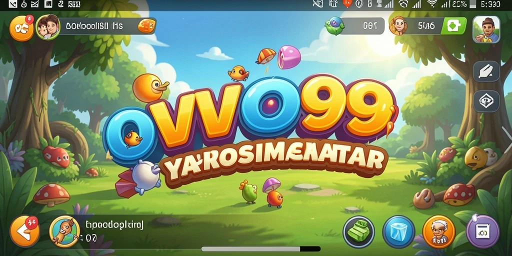 Tampilan permainan OVO99 yang penuh warna dan seru.