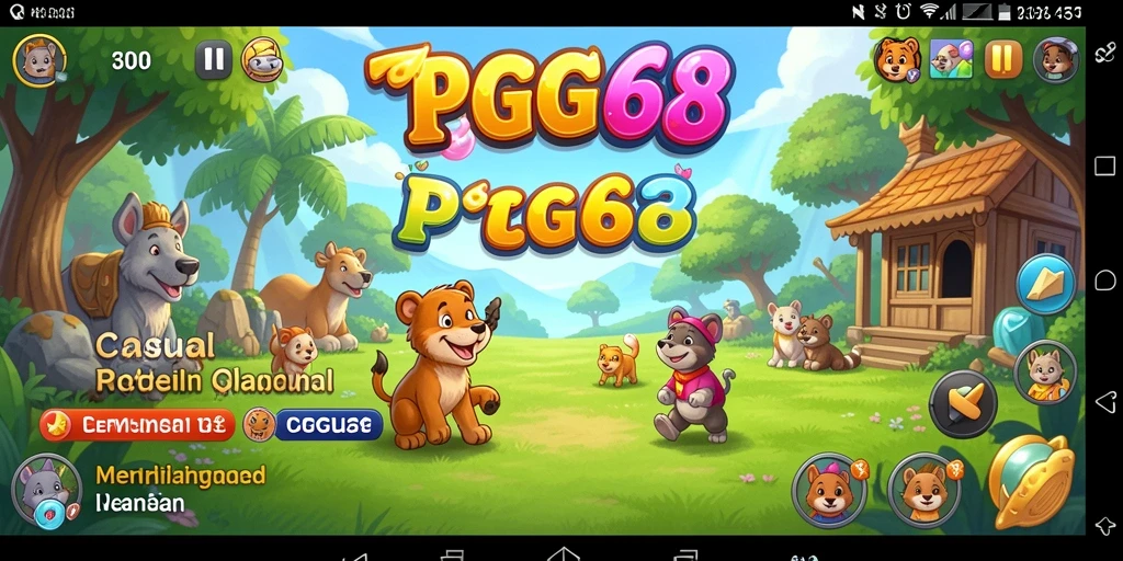 Tampilan menarik dari gameplay PGG68 yang penuh warna dan keseruan.