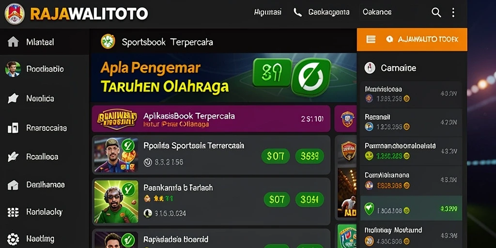 Screenshot RAJAWALITOTO menampilkan taruhan olahraga yang seru dan interaktif.