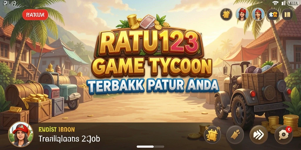 Screenshot gameplay RATU123 menampilkan keseruan mengelola bisnis Tycoon.