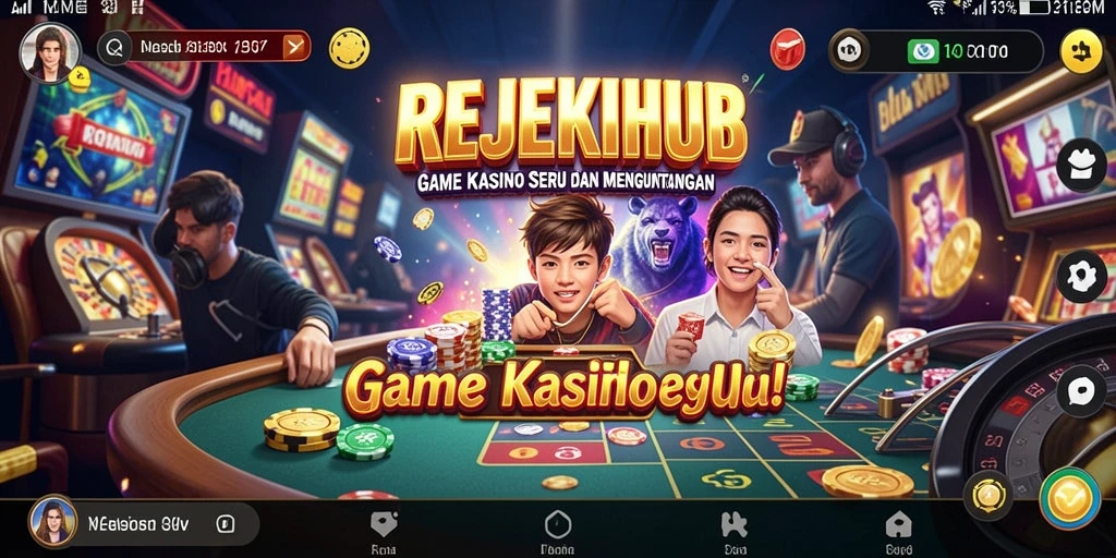 Tampilan gameplay menarik dari REJEKIHUB di layar.