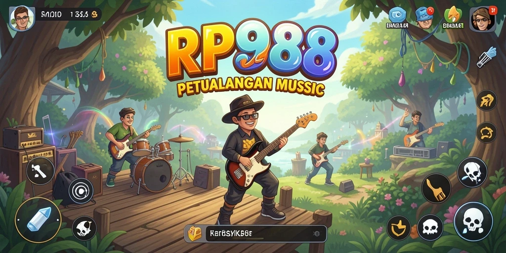 Screenshot gameplay RP888 yang menampilkan interaksi musik menarik.