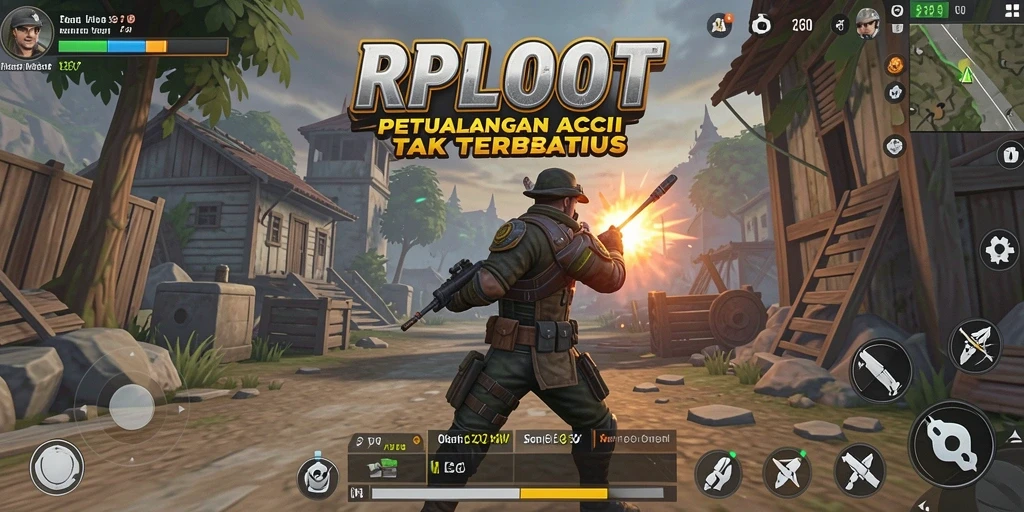 Tampilan gameplay seru dan penuh aksi dari RPLOOT.