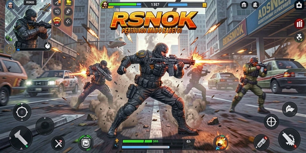 Gameplay seru RSNOK menampilkan aksi mendebarkan dan pertarungan intens.