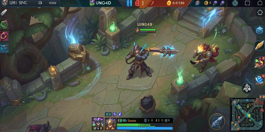 Screenshot gameplay <strong>UNO4D</strong> menampilkan aksi seru pertempuran tim.